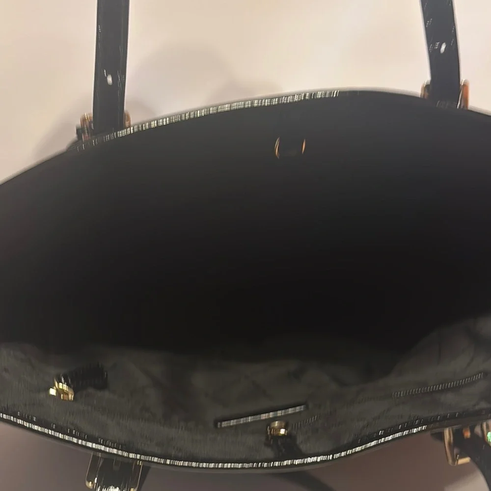 Michael Kors Black Structured Tote with Signature Monogram - Picture 6 of 6